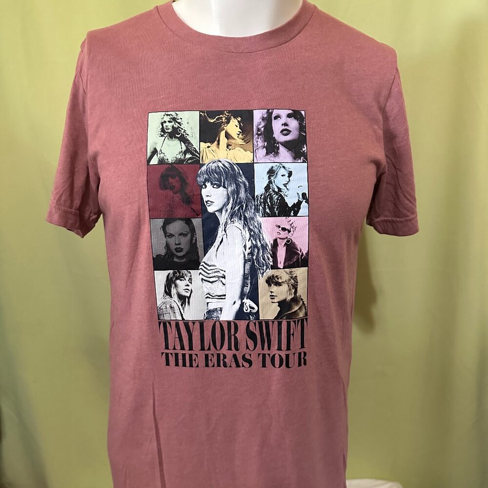 Taylor Swift The Eras Tour Men's Pink T Shirt Medium Bella Canvas